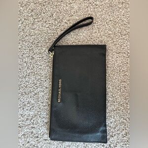Michael Kors Black Wristlet Clutch